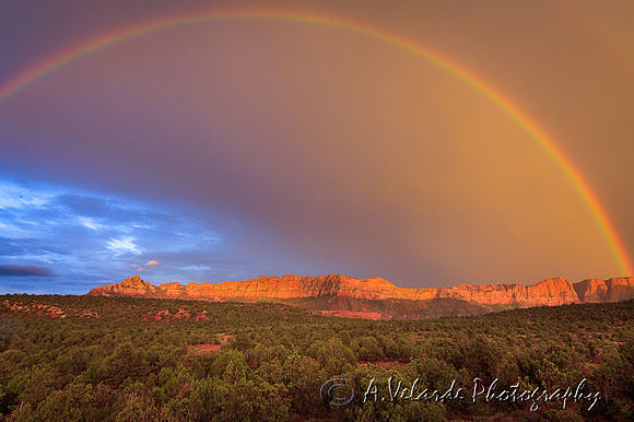 Rainbow over Eagle Crags