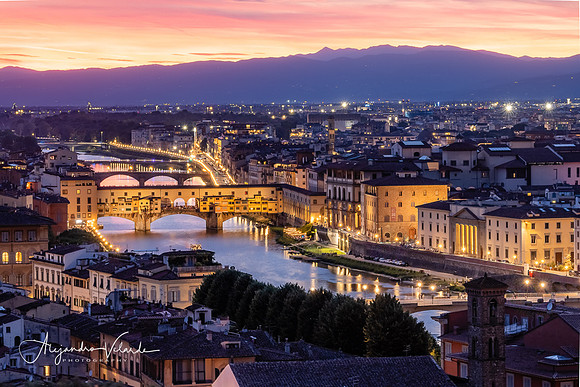 Arno River and Ponte Vecchio