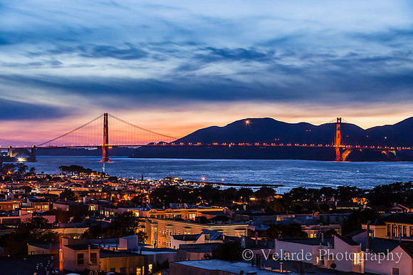 Marina District and Golden Gate Bridge