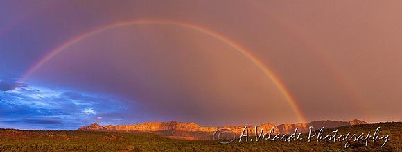 Rainbow over Eagle Crags