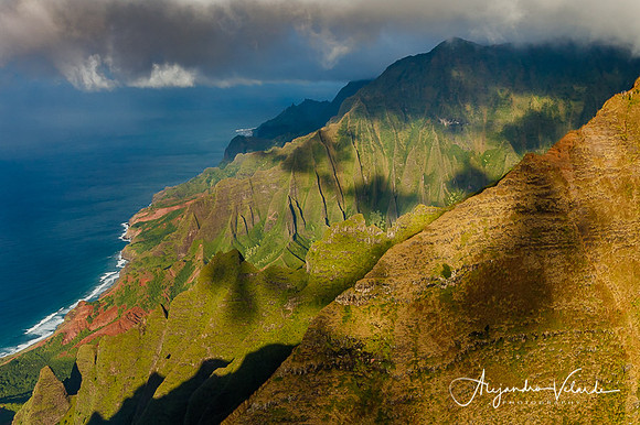 Napali Coast - Aerial view