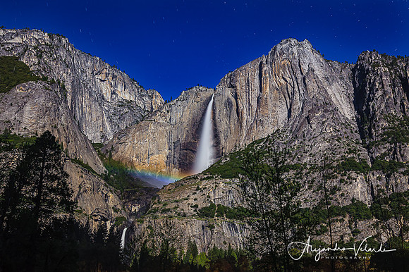 Yosemite Falls and Lunar Rainbow