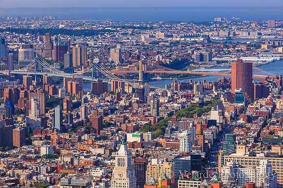 Manhattan & Brooklyn Bridges  from the top of Empire State Building